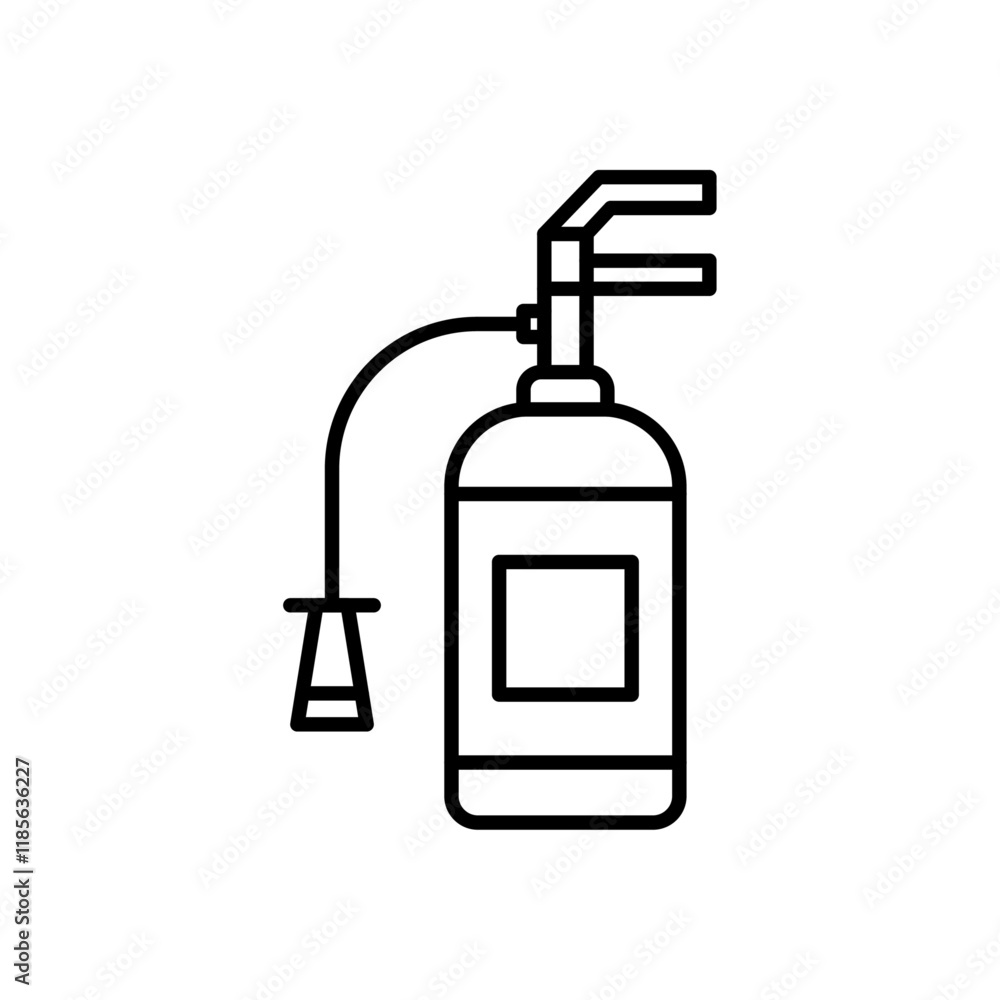 Fire extinguisher icon Vector logo outline Fire extinguisher icon Vector logo outline