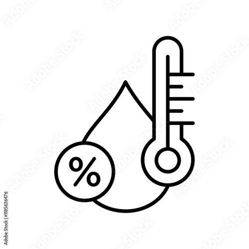 Humidity icon Vector logo outline