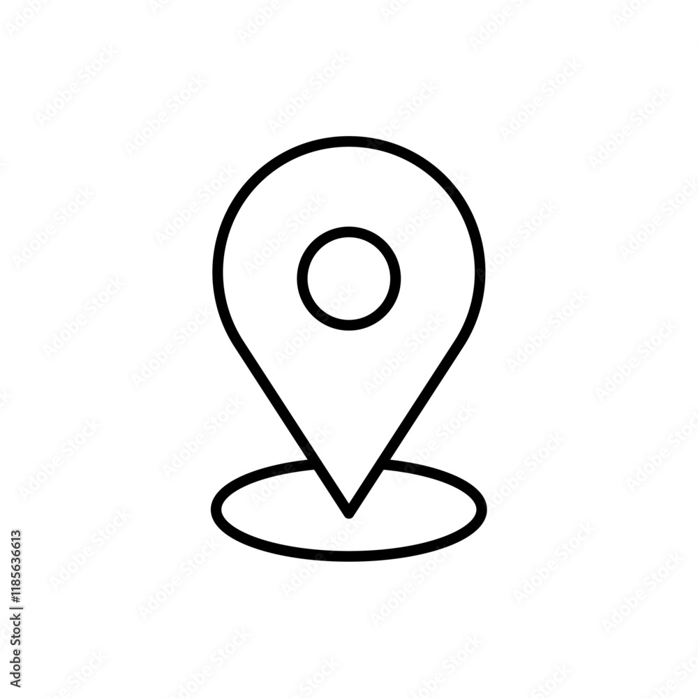 Location icon Vector logo outline Location icon Vector logo outline