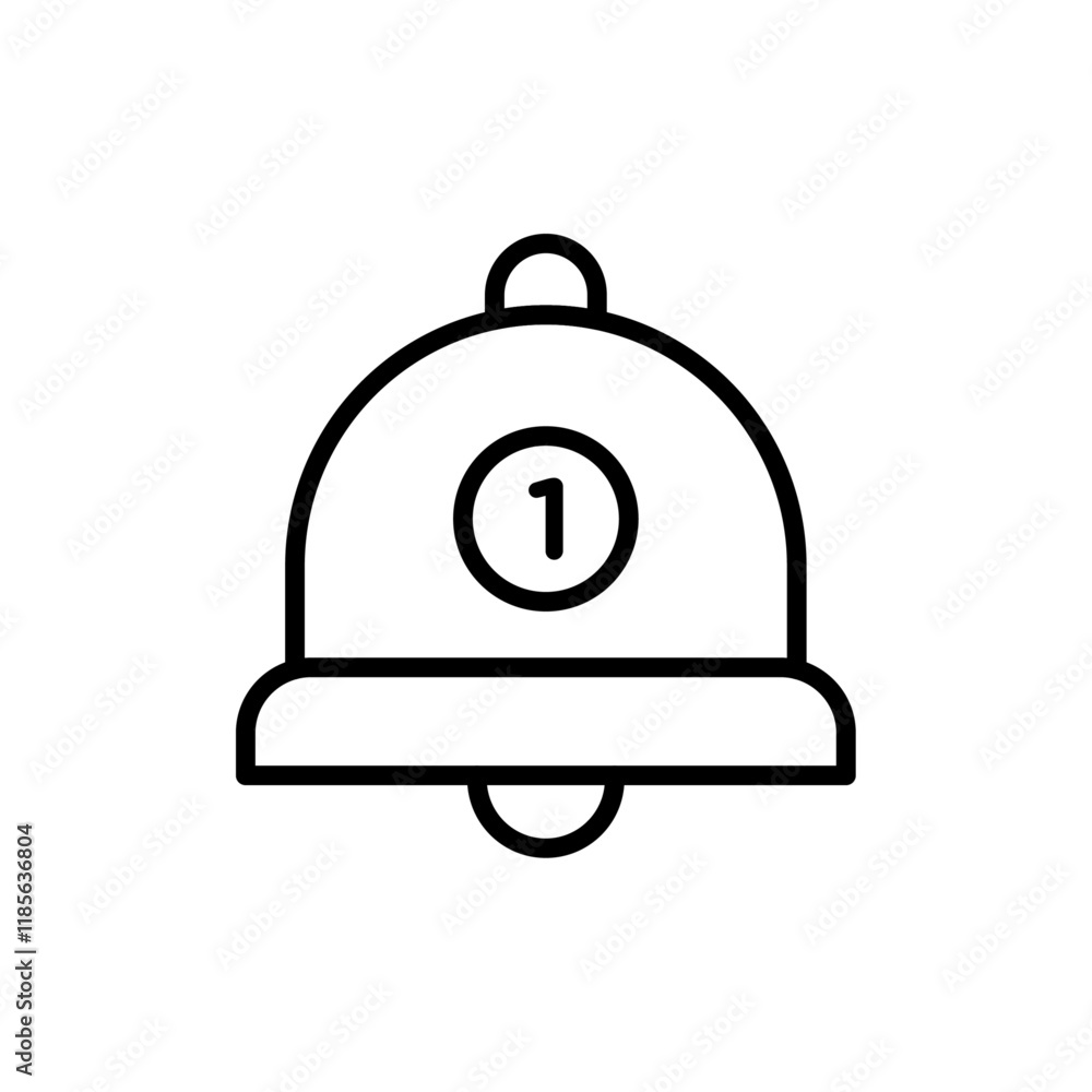 Obraz premium Notification icon Vector logo outline