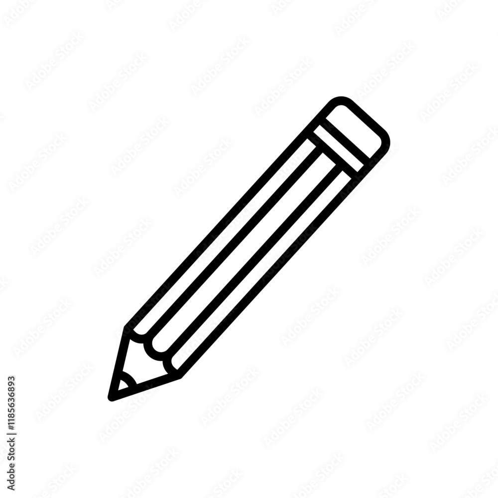 Pencil icon Vector logo outline Pencil icon Vector logo outline