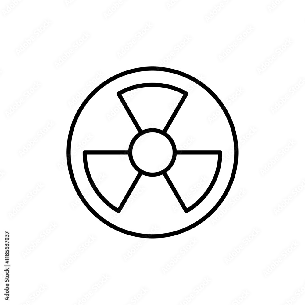 Radiation icon Vector logo outline Radiation icon Vector logo outline
