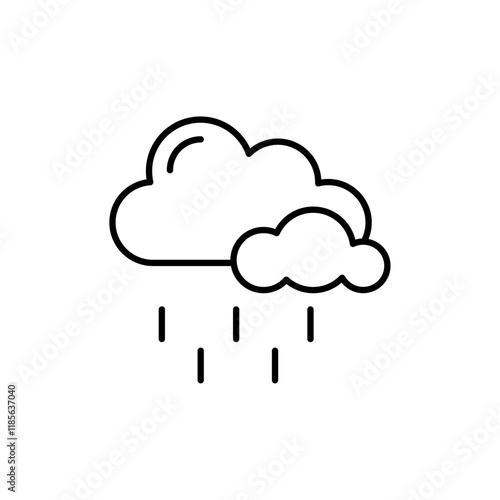 Rain icon Vector logo outline