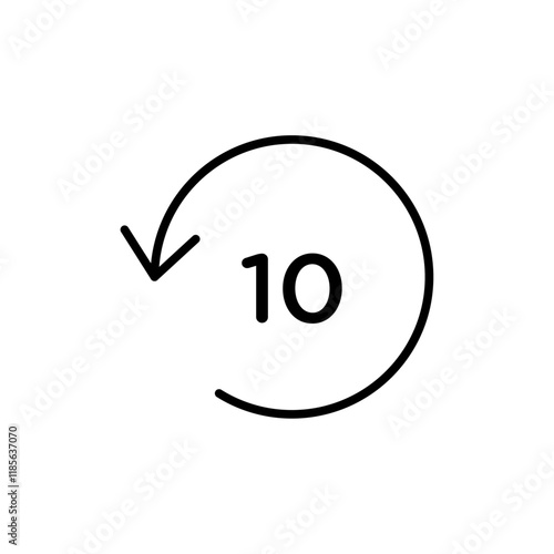 Repeat icon Vector logo outline