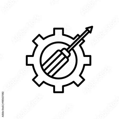 Repair icon Vector logo outline