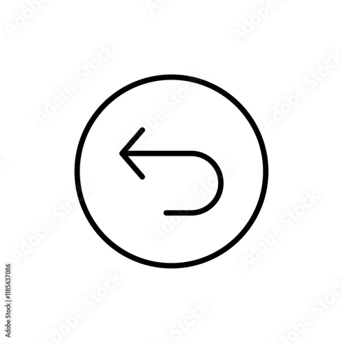 Reply icon Vector logo outline