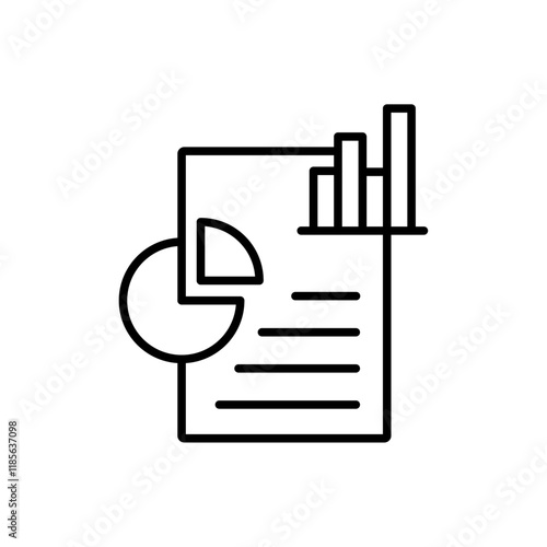Report icon Vector logo outline