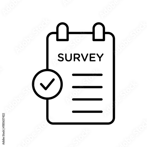 Survey icon Vector logo outline