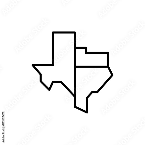 Texas icon Vector logo outline