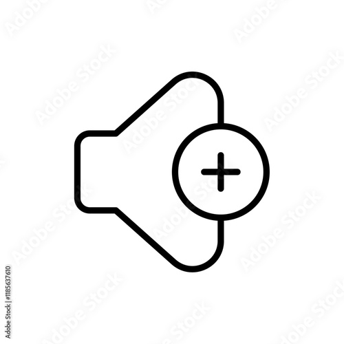 Volume icon Vector logo outline