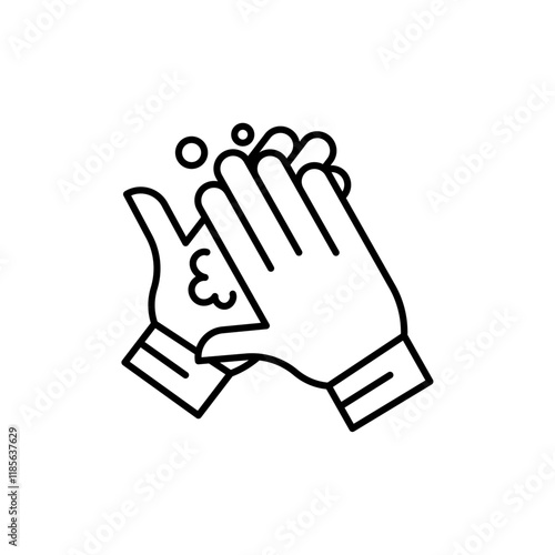 Wash hands icon Vector logo outline