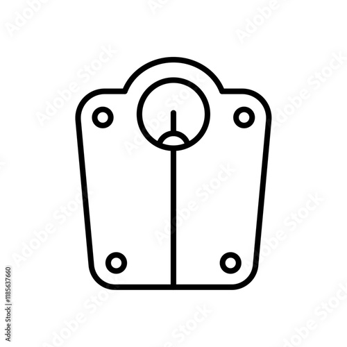 Weight scale icon Vector logo outline