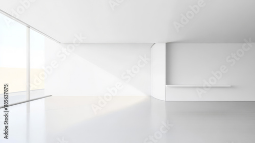 Wallpaper Mural Modern minimalist interior design with bright natural light in an empty space Torontodigital.ca