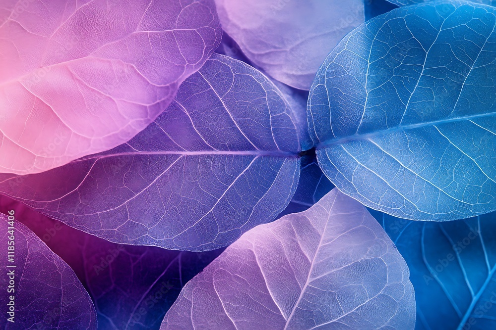 Abstract background with purple and blue leaves Abstract background with purple and blue leaves