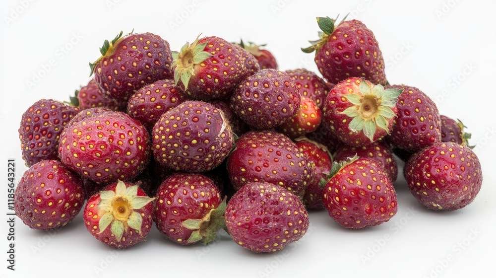 Freshly Harvested Ripe Red Strawberries Piled on White Background Showcasing Natural Healthy Berries for Nutrition and Culinary Use Freshly Harvested Ripe Red Strawberries Piled on White Background Showcasing Natural Healthy Berries for Nutrition and Culinary Use