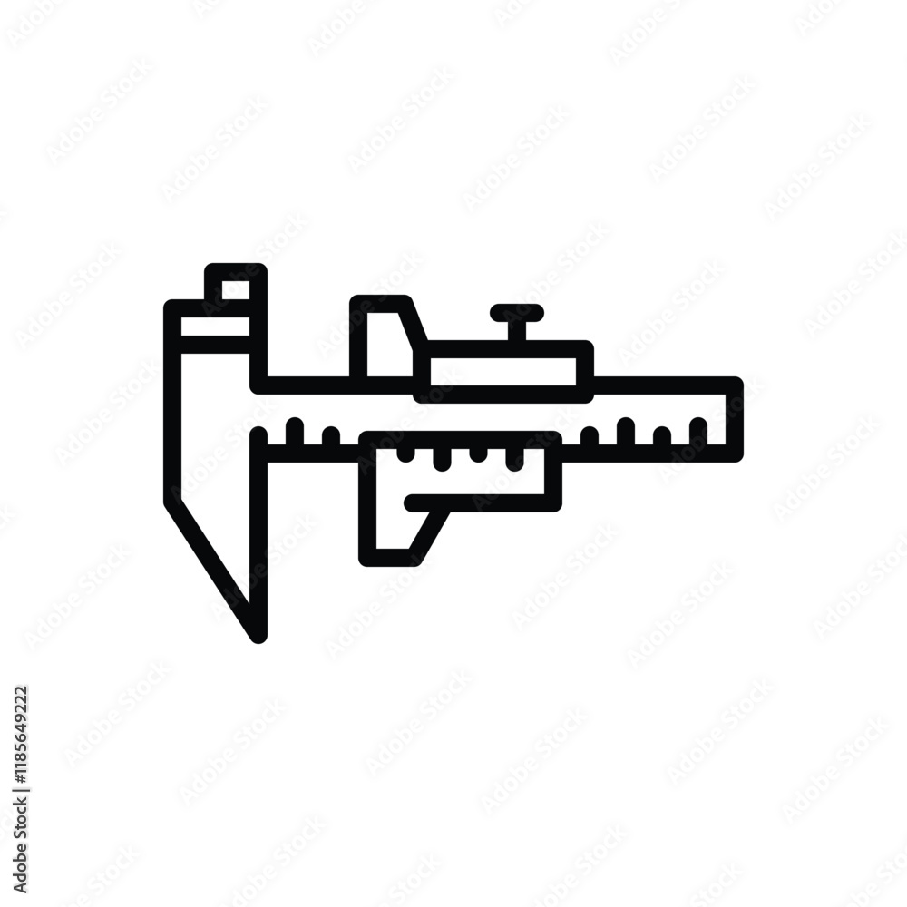 Black line icon for measurement Black line icon for measurement