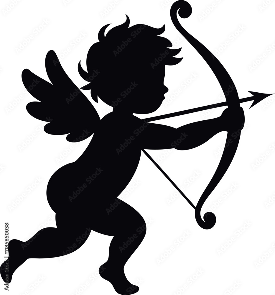 Fototapeta premium Valentine's Day Cute Cupid vector