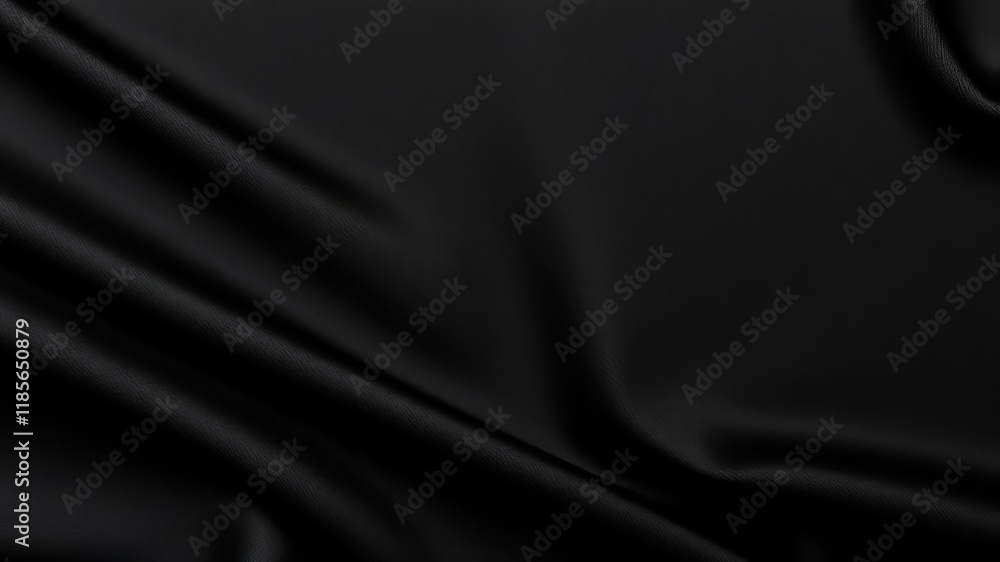 Fototapeta premium luxurious black jersey fabric texture background with soft and smooth surface, texture, fabric, luxury