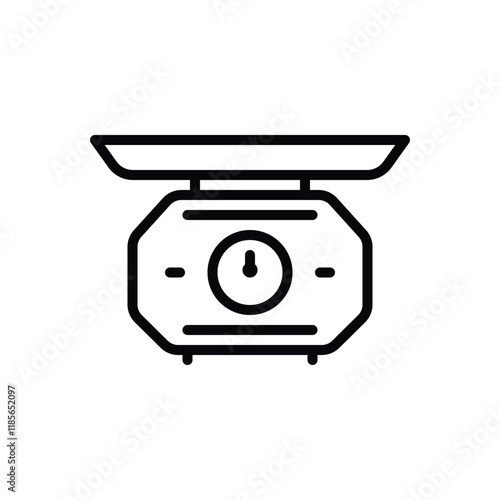 Black line icon for weight