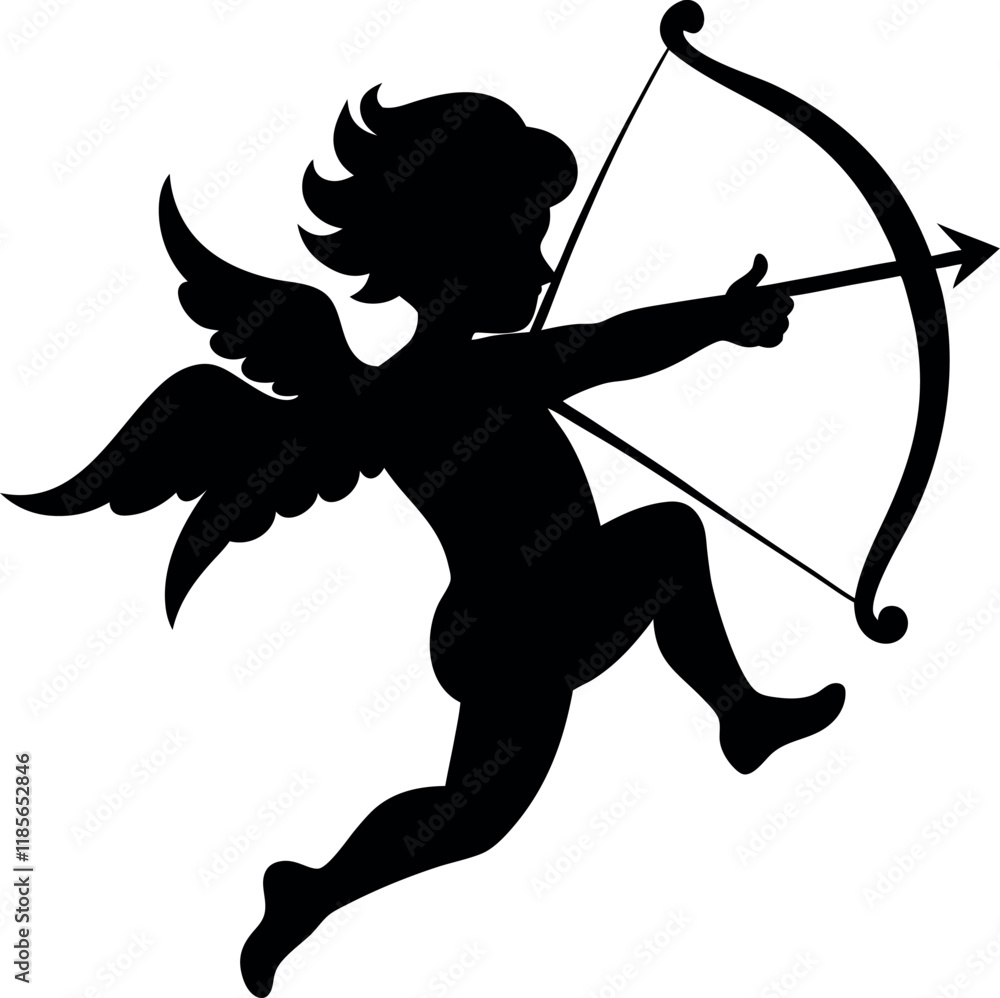 Fototapeta premium Valentine's Day Cute Cupid vector