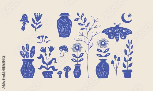 A whimsical vector illustration featuring hand-drawn elements that is easily editable.