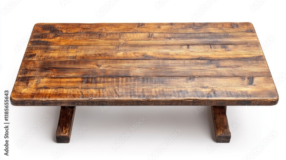 Rustic Empty Wooden Tabletop Isolated on White Background Perfect for Product Display and Interior Design Concepts Rustic Empty Wooden Tabletop Isolated on White Background Perfect for Product Display and Interior Design Concepts