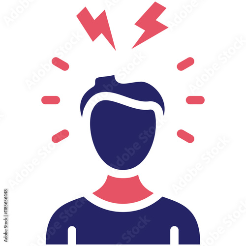 Stress vector icon illustration of Lifestyles iconset.