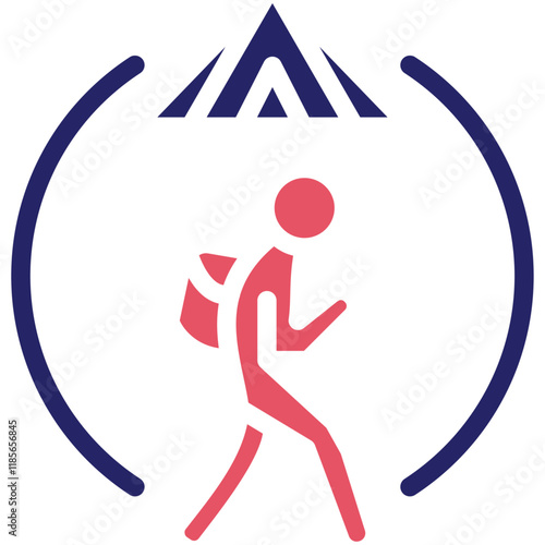 Nomadic Lifestyle vector icon illustration of Lifestyles iconset.