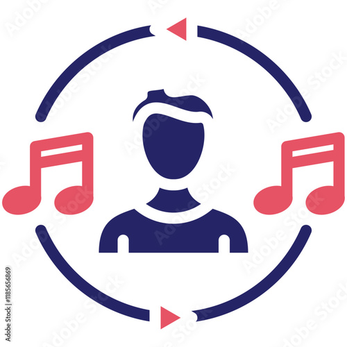 Music vector icon illustration of Lifestyles iconset.