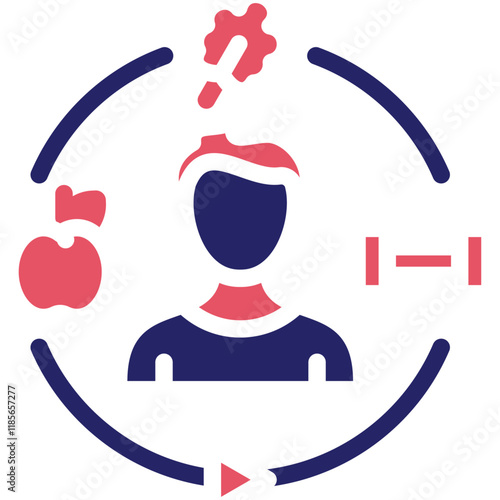 Healthy Lifestyle vector icon illustration of Lifestyles iconset.