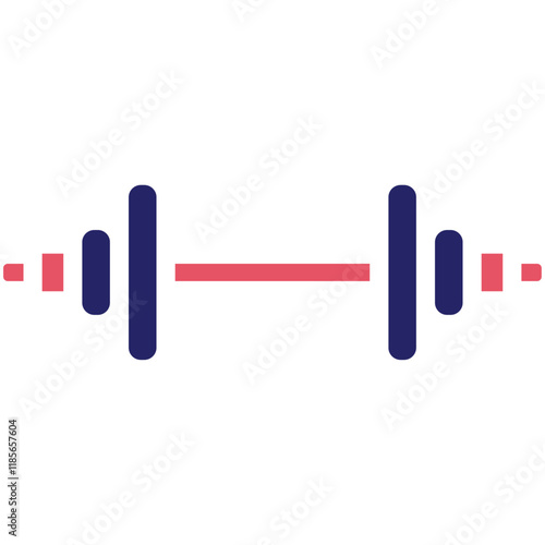 Dumbbell vector icon illustration of Lifestyles iconset.