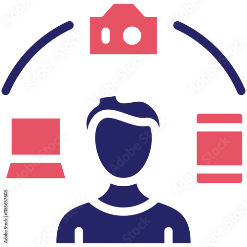 Digital Lifestyle vector icon illustration of Lifestyles iconset.