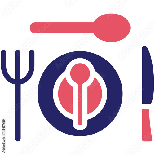 Cutlery vector icon illustration of Lifestyles iconset.