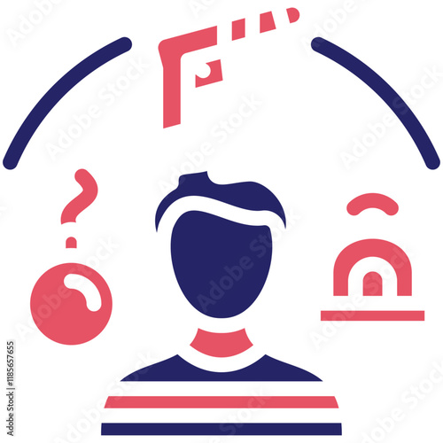 Criminal Lifestyle vector icon illustration of Lifestyles iconset.