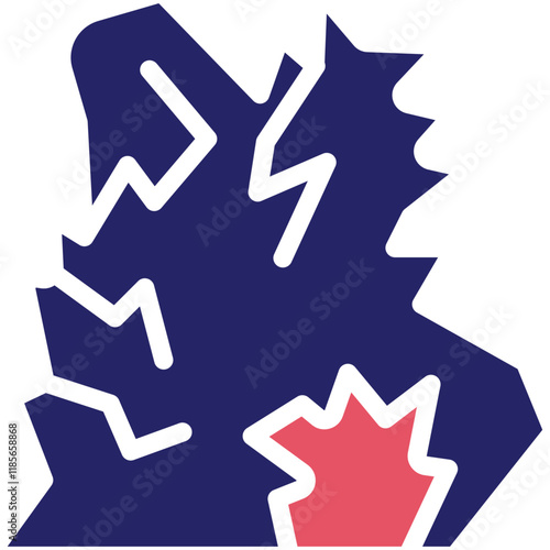 Cave vector icon illustration of Vacation and Tourism iconset.