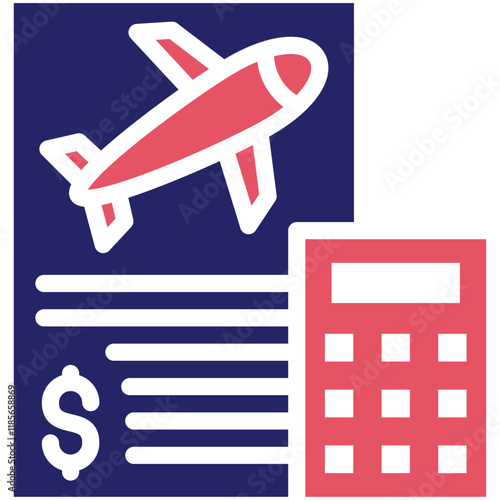 Budget vector icon illustration of Vacation and Tourism iconset.
