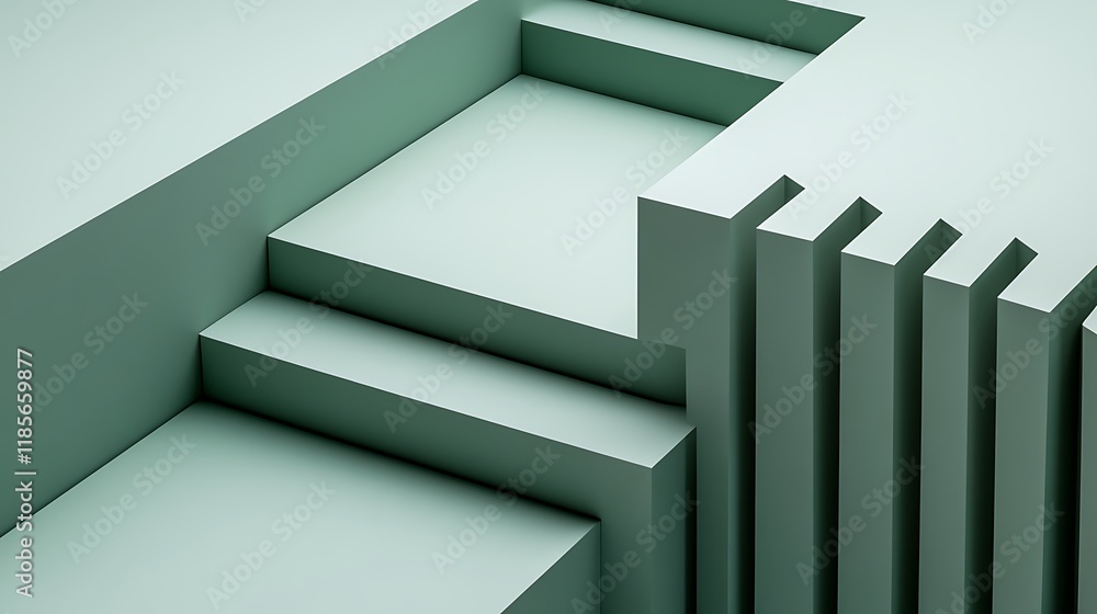 Abstract Green Geometric Shapes Minimalist Design Abstract Green Geometric Shapes Minimalist Design