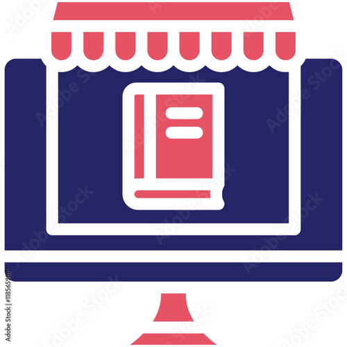 Online Book Store vector icon illustration of Literature iconset.