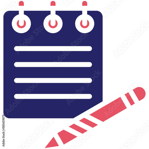 Note vector icon illustration of Literature iconset.