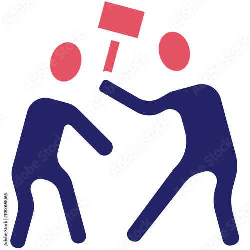 Violent vector icon illustration of Protesting and Civil Disobedience iconset.