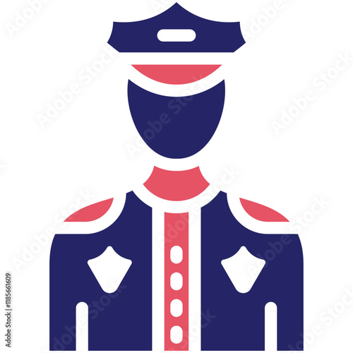 Police vector icon illustration of Protesting and Civil Disobedience iconset.