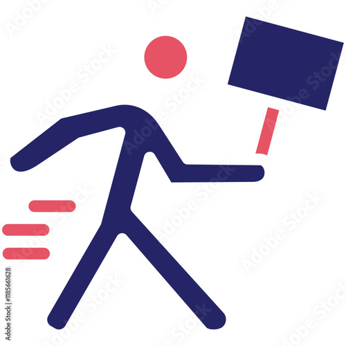 Movement vector icon illustration of Protesting and Civil Disobedience iconset.