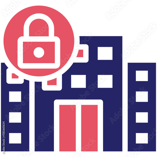Lockdown vector icon illustration of Protesting and Civil Disobedience iconset.