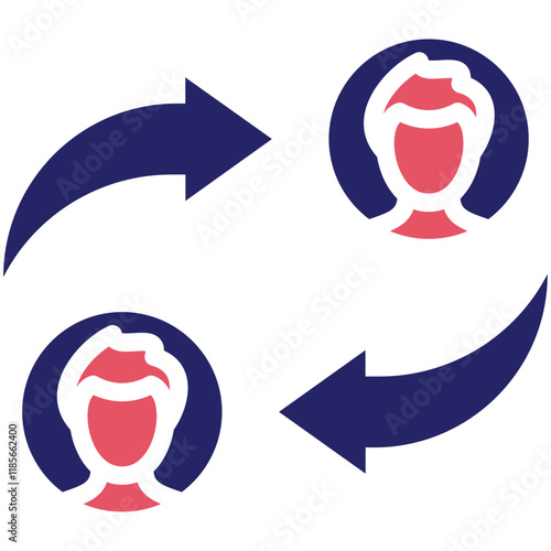 Change vector icon illustration of Protesting and Civil Disobedience iconset.