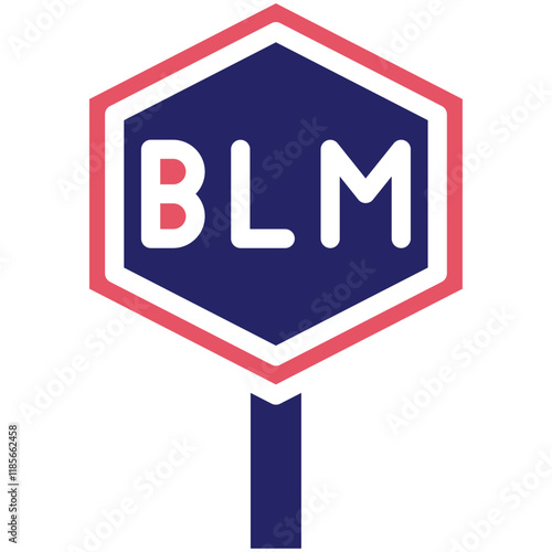 Black Lives Matter vector icon illustration of Protesting and Civil Disobedience iconset.