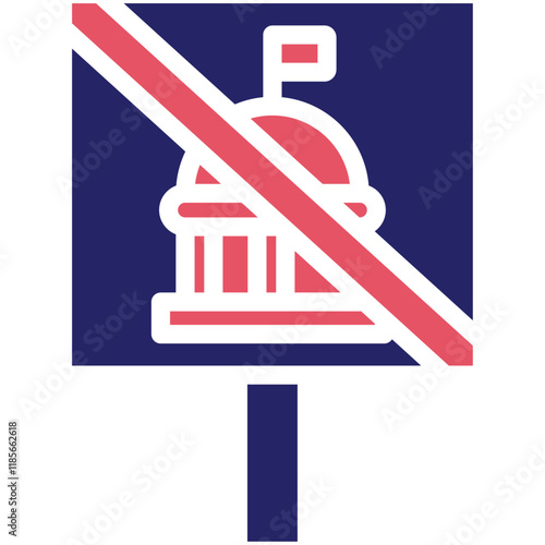Anti Government vector icon illustration of Protesting and Civil Disobedience iconset.