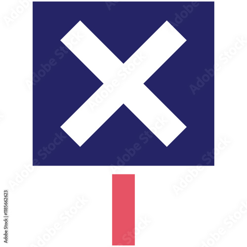 Against vector icon illustration of Protesting and Civil Disobedience iconset.
