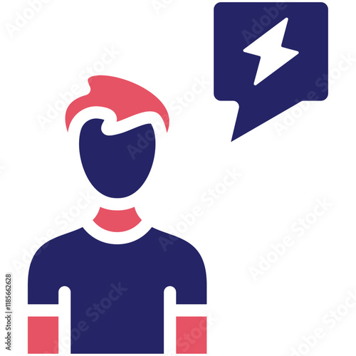 Activist Male vector icon illustration of Protesting and Civil Disobedience iconset.