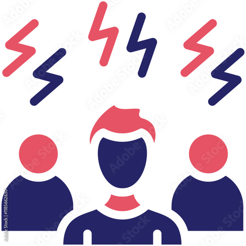 Anger vector icon illustration of Protesting and Civil Disobedience iconset.