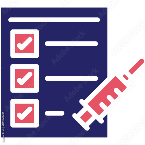 Vaccination Certificate vector icon illustration of Vacation Planning iconset.